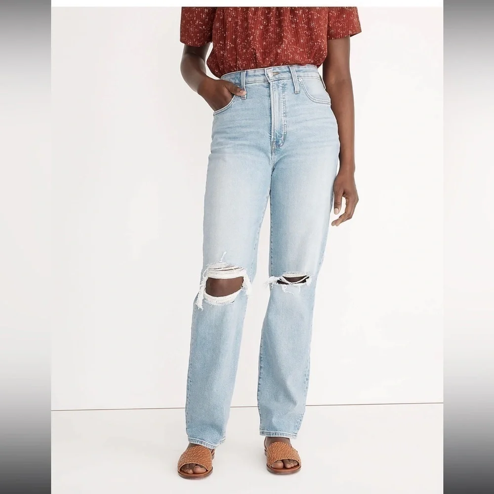 Madewell Curvy Perfect Vintage Jean in Danby Wash: Ripped Edition - Picture 4 of 7